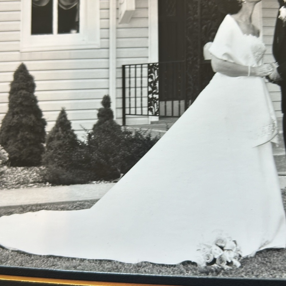 Wedding gown with wrap stole included. Preserved!